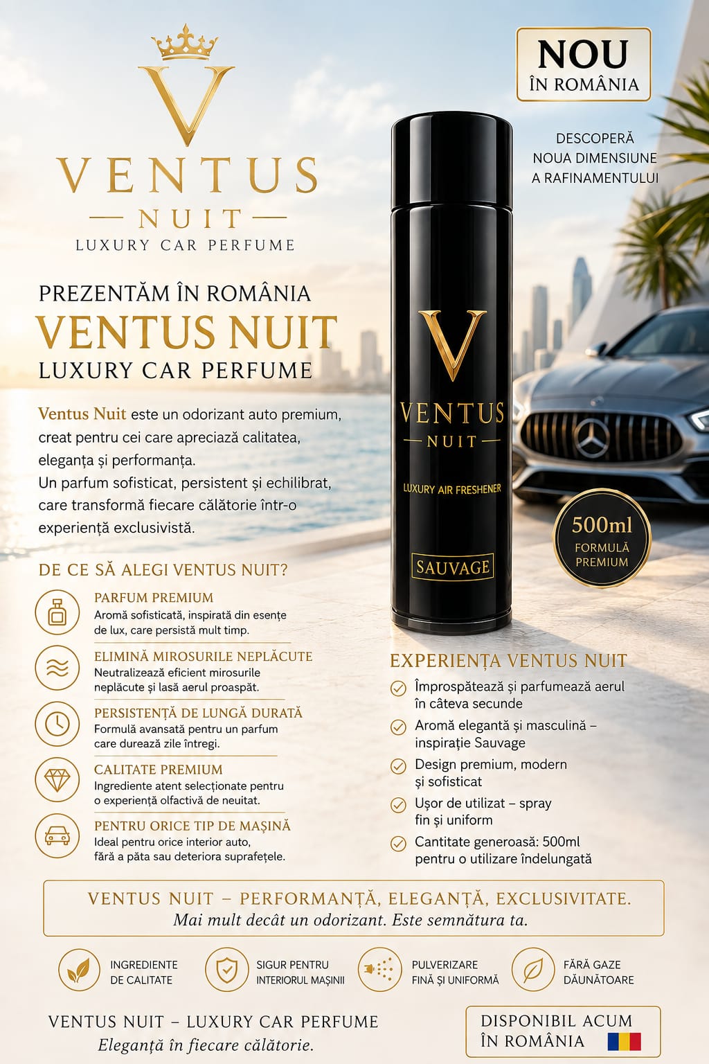 Descrierea completă a produsului VENTUS NUIT Luxury Car Perfume